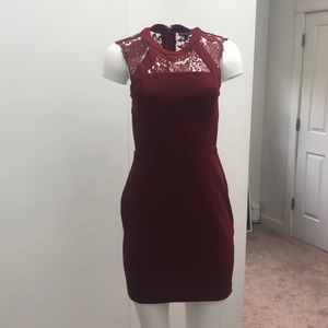 Maroon express dress sz 4 worn once. Like new